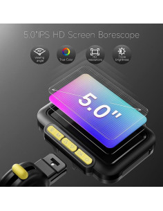 Borescopio Articulado Zealtron 5" HD 1080P con Luz 1.52m 2