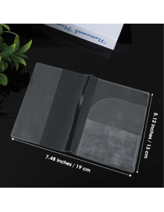 6 Fundas de Pasaporte Transparentes Impermeables Xinjoduz 19x13cm 2