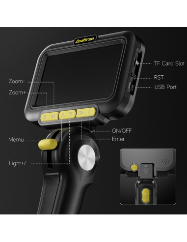 Borescopio Articulado Zealtron 5" HD 1080P con Luz 1.52m