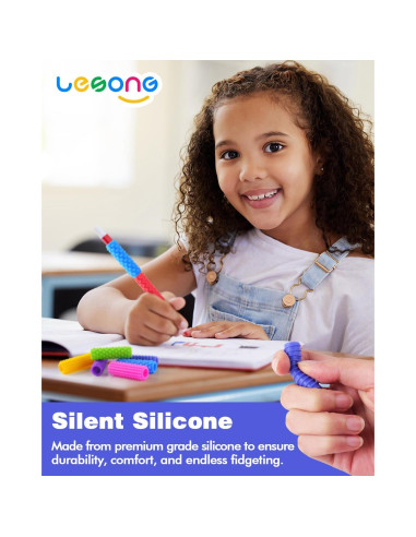 Agarraderas de Lápiz Sensoriales Antiestrés LESONG - Paquete de 24