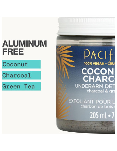 Exfoliante Detox para Axilas Pacifica - Coco y Carbón 207 ml