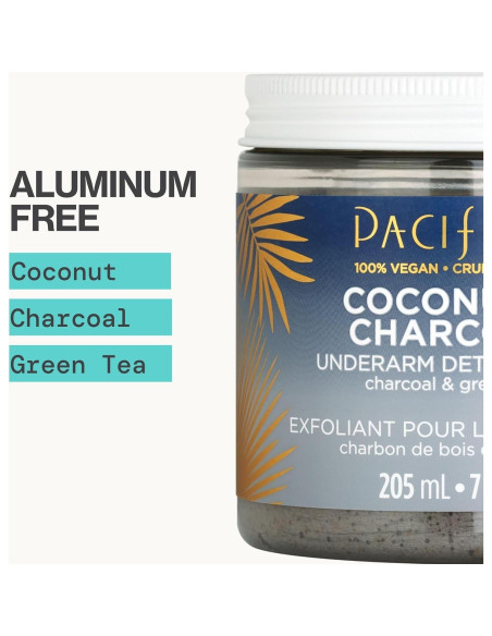 Exfoliante Detox para Axilas Pacifica - Coco y Carbón 207 ml