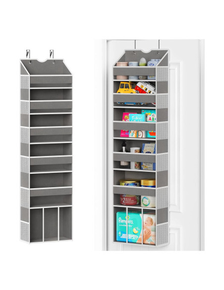 Organizador Sobre la Puerta GGUO 6 Estantes 50LB Gris