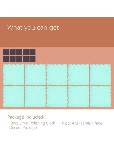 Paño de Limpieza de Joyería BEADNOVA Algodón 10 Piezas