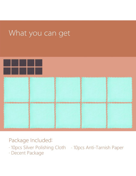 Paño de Limpieza de Joyería BEADNOVA Algodón 10 Piezas