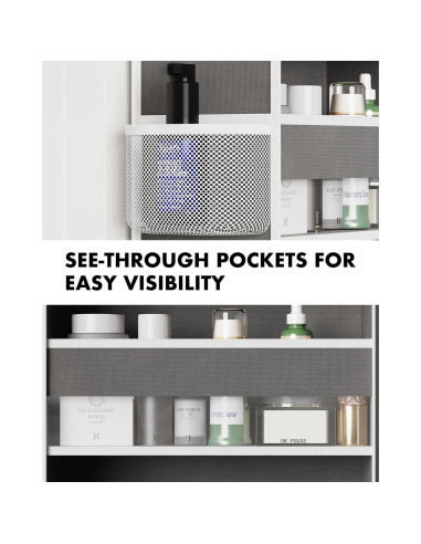 Organizador Sobre la Puerta GGUO 6 Estantes 50LB Gris