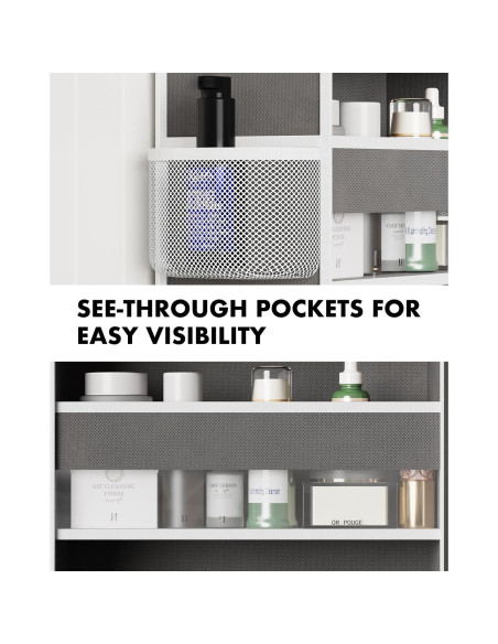 Organizador Sobre la Puerta GGUO 6 Estantes 50LB Gris