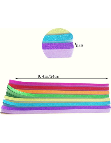 Papel de Origami Brillante Hvogvok - 520 Hojas 7 Colores