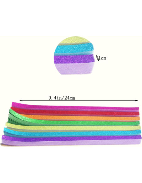 Papel de Origami Brillante Hvogvok - 520 Hojas 7 Colores