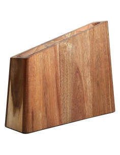 Bloque de cuchillos magnético Uniharpa de madera de acacia 31.75x26.67cm