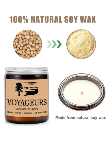Vela Aromática de Soja Orgánica 8oz - Parque Nacional Voyageurs