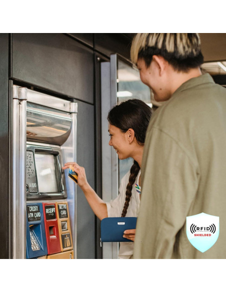 Billetera Travelon con bloqueo RFID - Negro, 8x10 cm