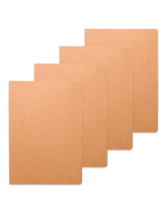 Cuadernos A5 Rayados Kraft miikoul - 4 Pack 60 Páginas