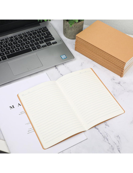 Cuadernos A5 Rayados Kraft miikoul - 4 Pack 60 Páginas