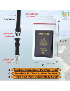 Porta Pasaportes 2 Paquete Specialist ID Negro Impermeable 2