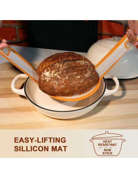 Olla Holandesa AHJ 6QT Hierro Fundido Enameled con Tapa