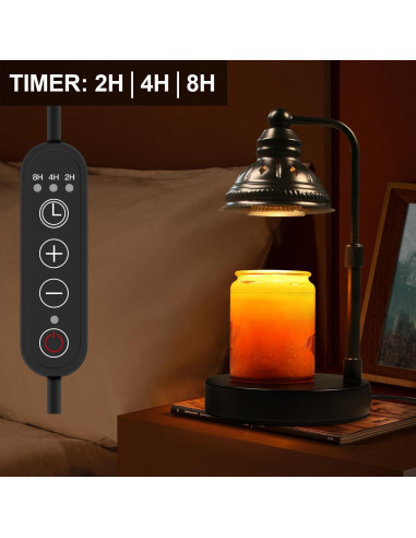 Lámpara Calentadora de Velas LIDORE con Temporizador y USB