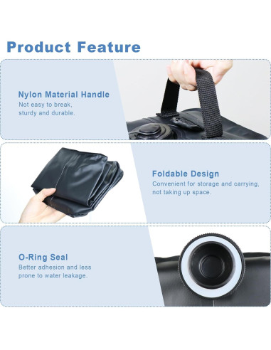 Juego de bolsas de peso para toldo Mrsenloi 10L Negro 39.9 kg