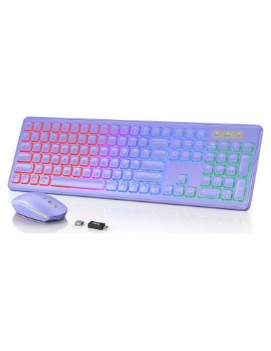 Combo Teclado y Ratón Inalámbricos SABLUTE Retroiluminados