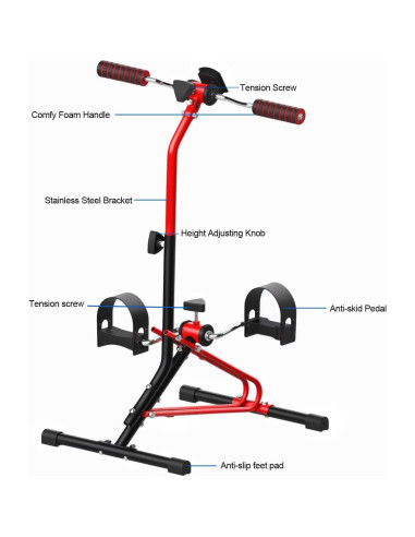 Bicicleta de Ejercicio Ajustable Worparsen para Rehabilitación