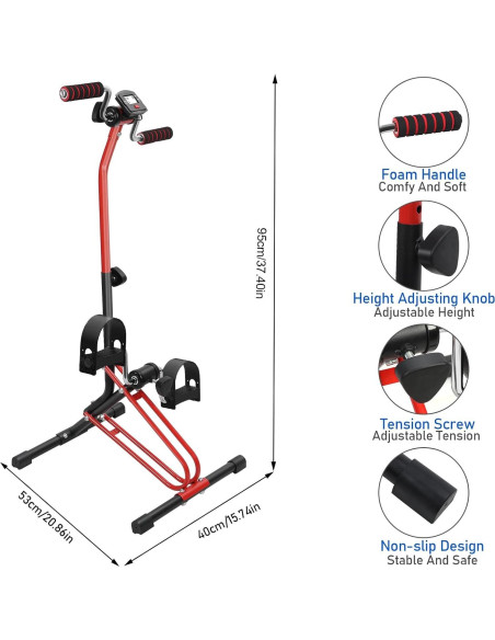 Bicicleta de Ejercicio Ajustable Worparsen para Rehabilitación