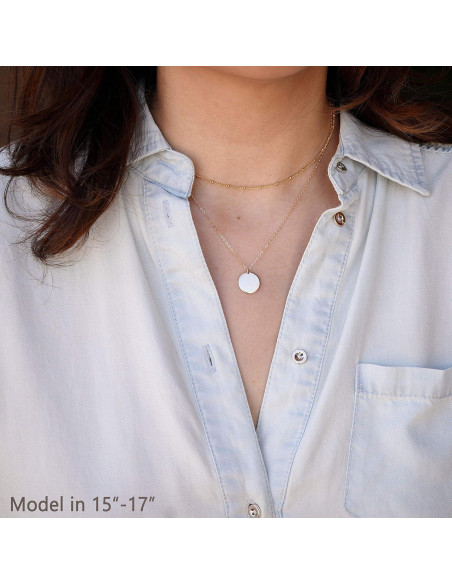 Collar Colgante en Capas MEVECCO Oro 18k Hecho a Mano