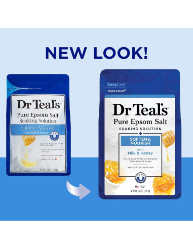Baño de Sal Epsom Puro Dr Teal's 1.36 kg Alivio y Confort