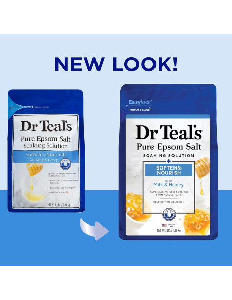 Baño de Sal Epsom Puro Dr Teal's 1.36 kg Alivio y Confort