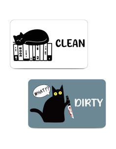 Imán de Lavavajillas Limpio Sucio Msyueos Gato Libro PVC