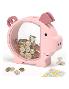 Hucha de Madera Rosa Personalizada ELX 22.86x24.13cm