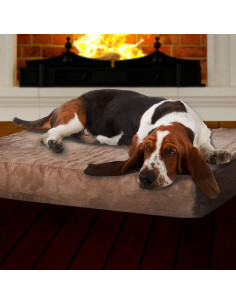 Cama para Perros Mediana PETMAKER Espuma Viscoelástica Beige 2