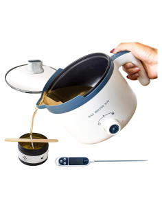 KQU Olla Derretir Cera Eléctrica con Termómetro 1.5L 300-600W