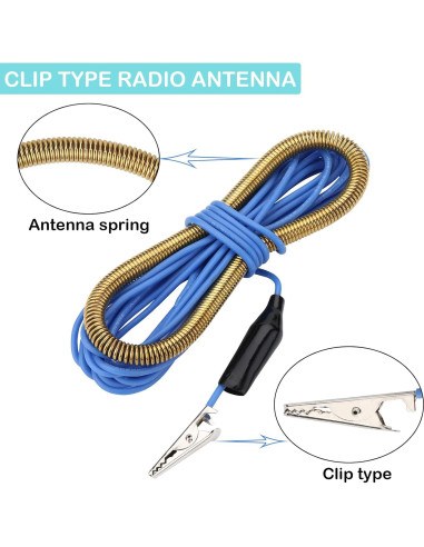 Antena Externa ZHIWHIS AN-10 de 3m con Clip Cocodrilo