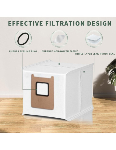 Bolsas de Reemplazo HUKWIMO para Eufy RoboVac E25 E28 - 2 Unidades 3L