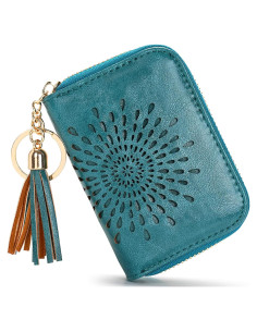 Portatarjetas de Crédito APHISON 1927 Azul Pavo Real con RFID