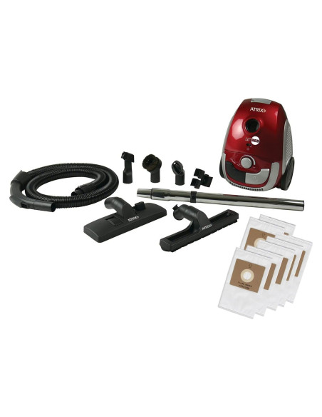 Aspiradora de Canasta Atrix Lil Roja HEPA 1200W Paquete Premium
