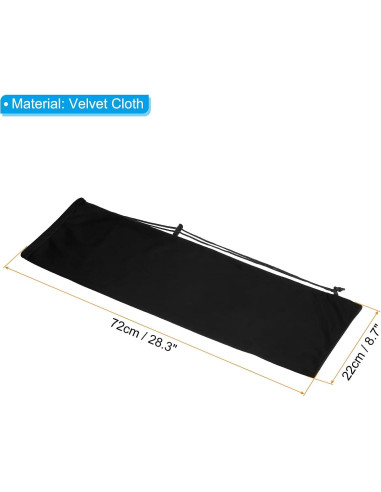 Funda de Raqueta de Bádminton PATIKIL 2 Piezas Terciopelo Negro