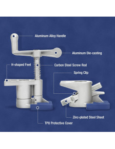WORKPRO Juego de 2 Abrazaderas de Tubo 19 mm Ergonómicas 2