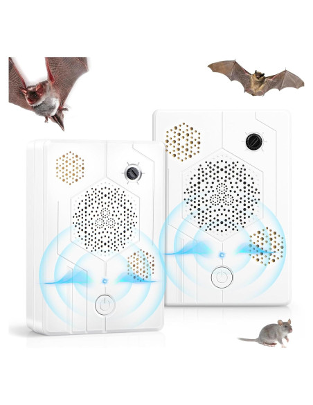Paquete de 2 Repelentes Ultrasónicos de Murciélagos Lycxbfjia