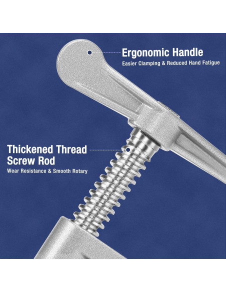 WORKPRO Juego de 2 Abrazaderas de Tubo 19 mm Ergonómicas