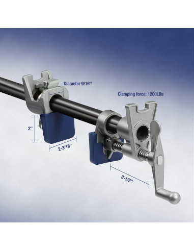WORKPRO Juego de 2 Abrazaderas de Tubo 19 mm Ergonómicas