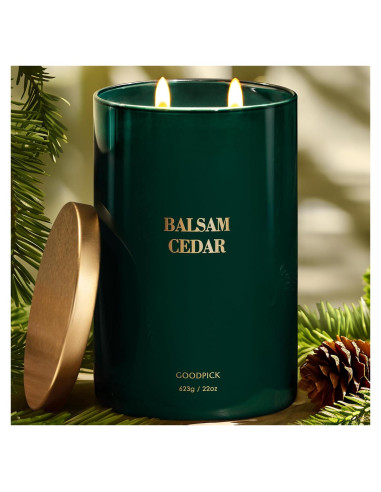 Vela Aromatizada de Soja Goodpick 622 g Cedro Balsámico