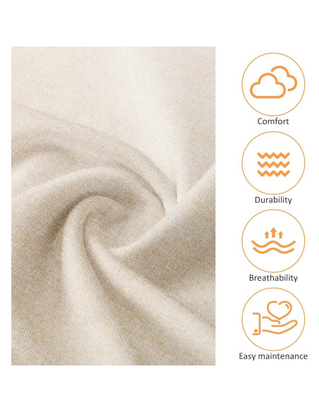 Taburetes de Bar GOTMINSI 4PCS Beige 24" (61 cm) Madera