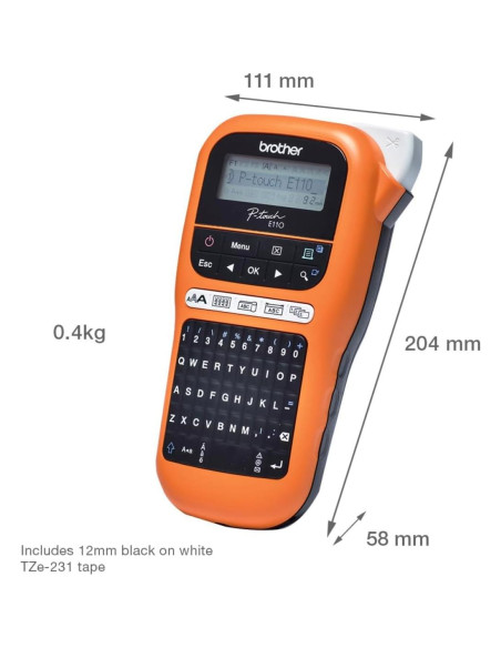 Impresora de Etiquetas Brother PT-E110 Portátil 12 mm
