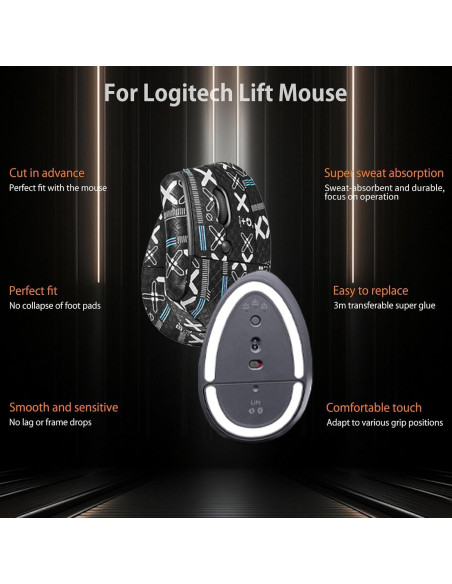Cinta de agarre para mouse Logitech Lift - Kit autoadhesivo
