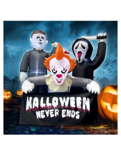 Inflable Halloween Mowholm 1.83m Asesinos con Luz LED