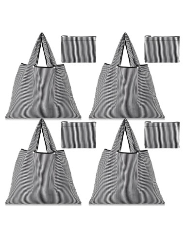 Bolsas de Compras Reutilizables Paterr 4 Piezas Plegables Impermeables