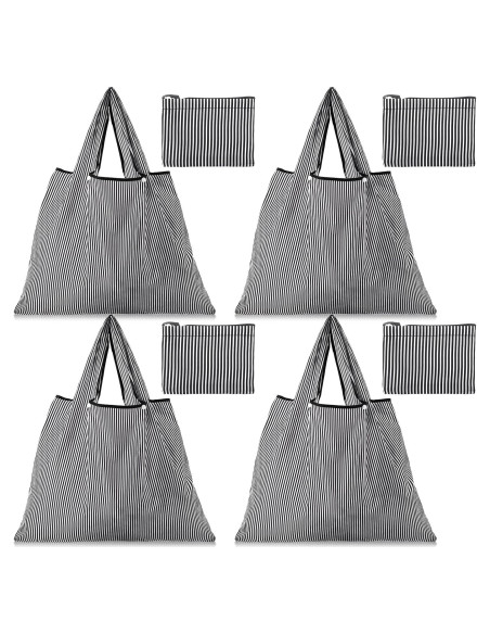Bolsas de Compras Reutilizables Paterr 4 Piezas Plegables Impermeables