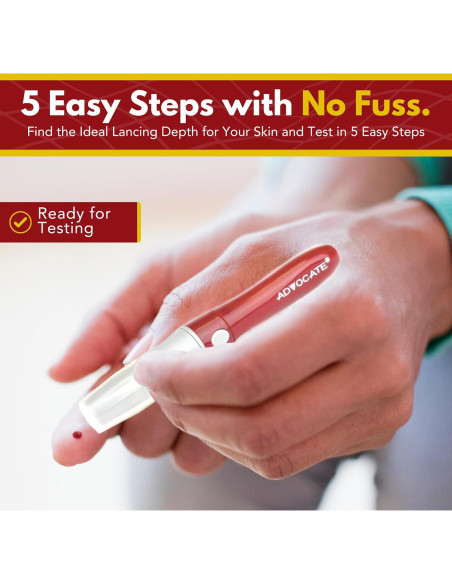Dispositivo de Punción Advocate para Diabetes - Lanceta Ajustable