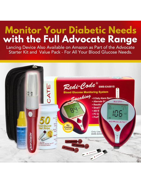 Dispositivo de Punción Advocate para Diabetes - Lanceta Ajustable